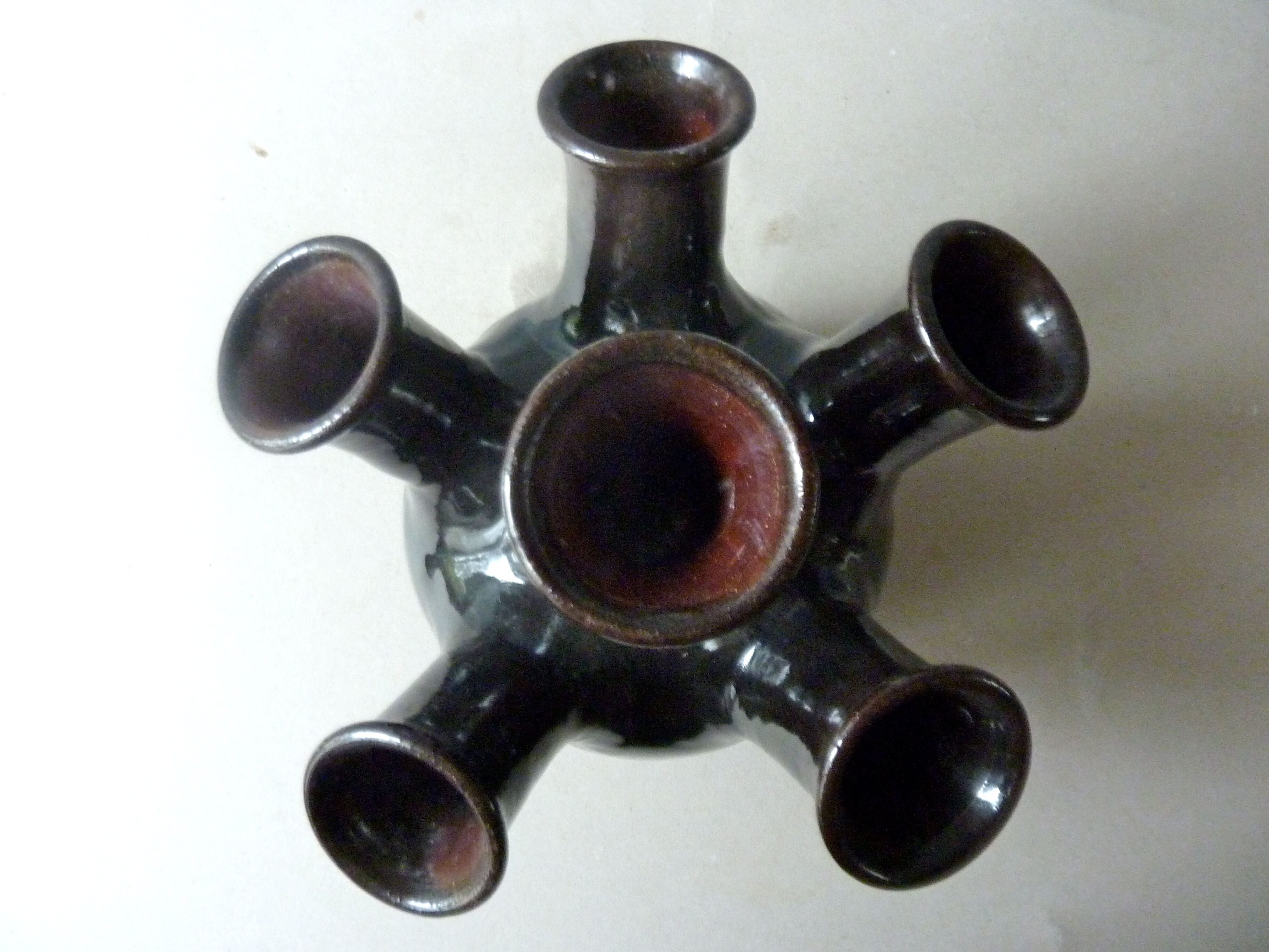 Vase bouquetière en grès Meyssac Corrèze