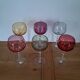6 verres Arlequin en verre soufflé, années 60