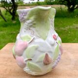 Vintage fruit flower slush water pitcher