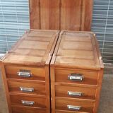 Walnut office with double lockers