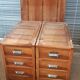Walnut office with double lockers