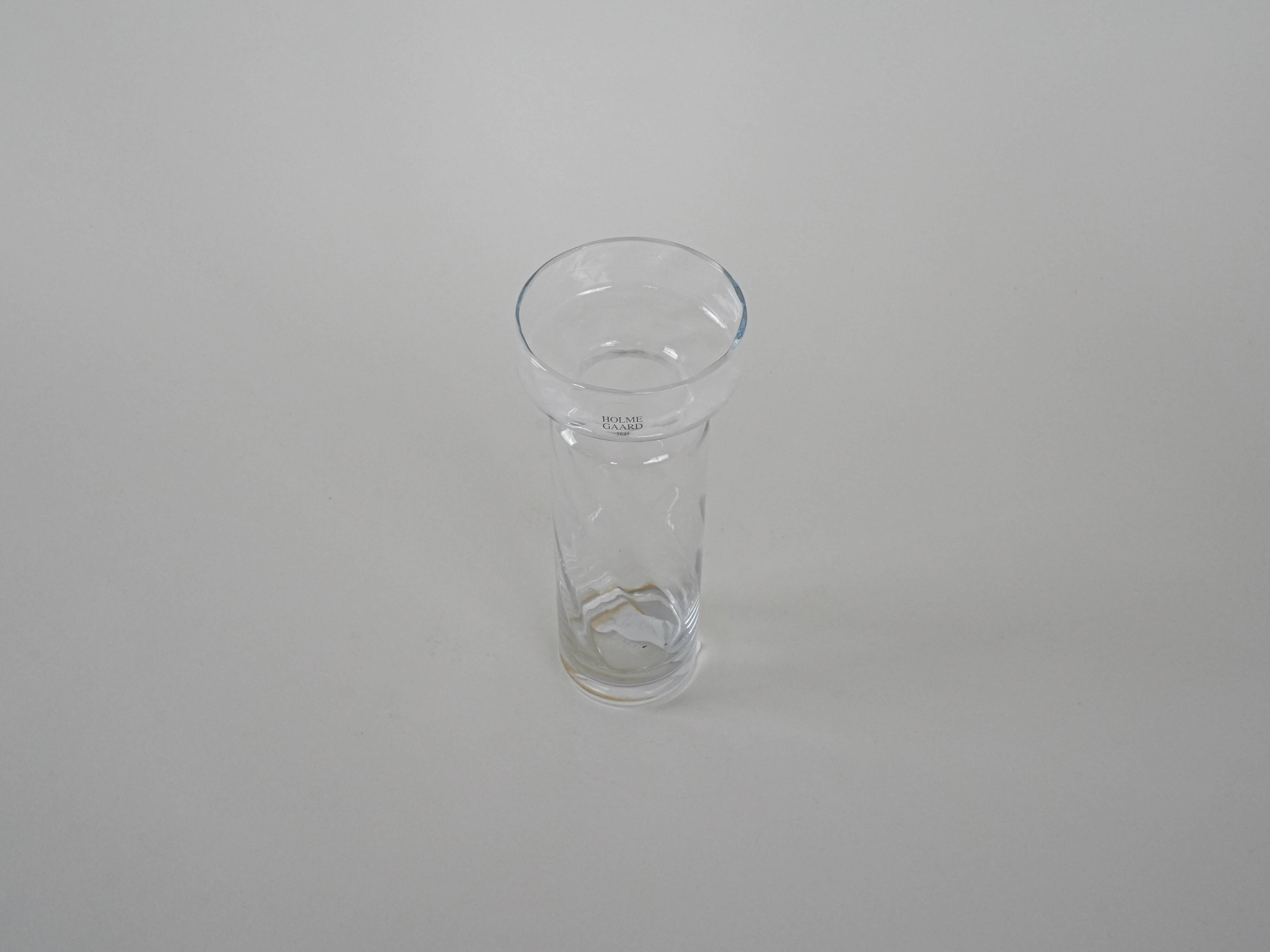 Glass vase, Danish design, 1970s, manufacturer: Holmegaard