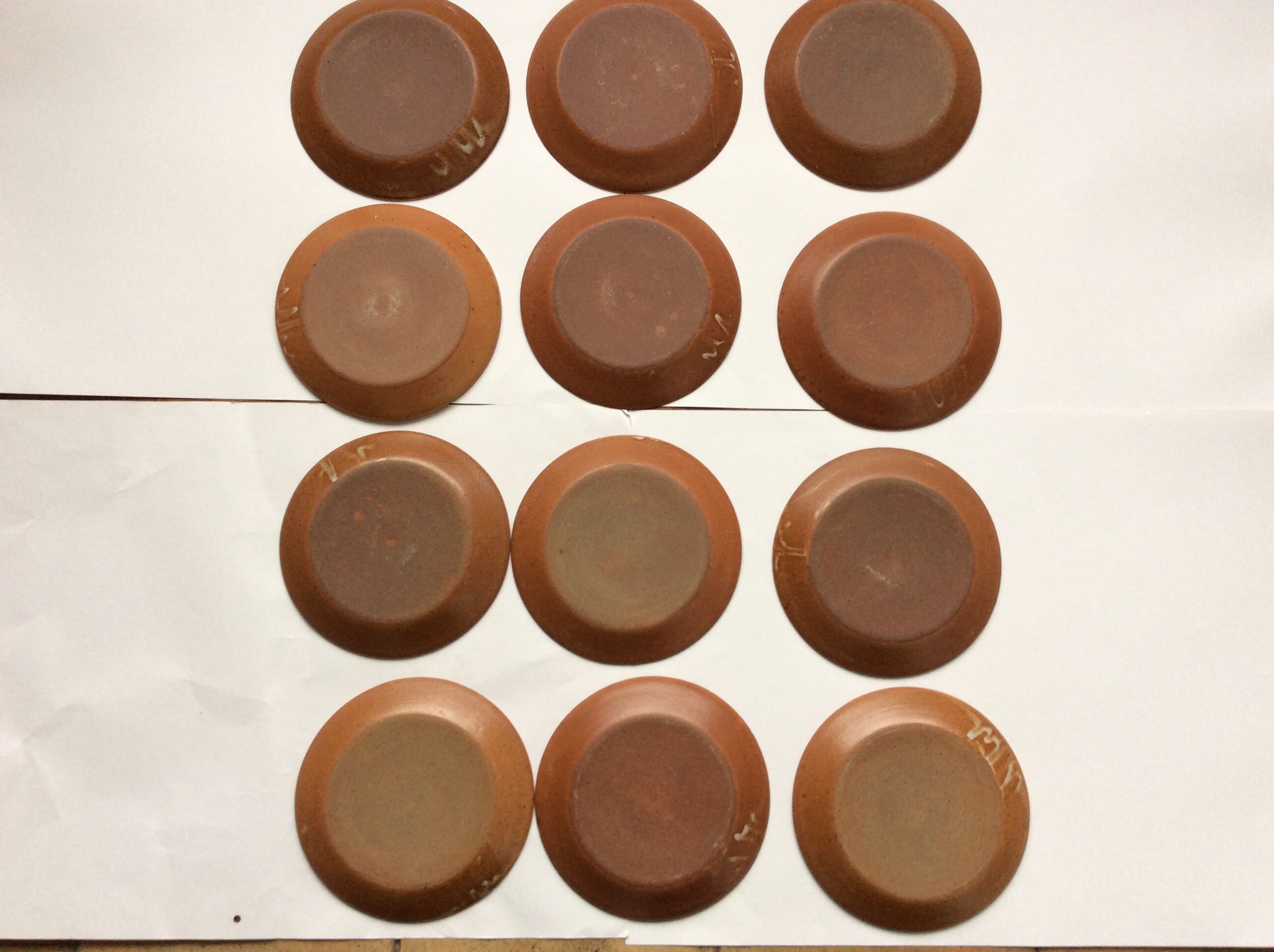 12 sandstone dessert plates