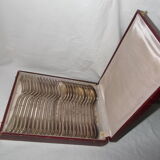 24-piece silver-plated cutlery set with box