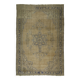 One-of-a-kind turkish handwoven vintage rug - rustic vintage charm 287x 203 cm