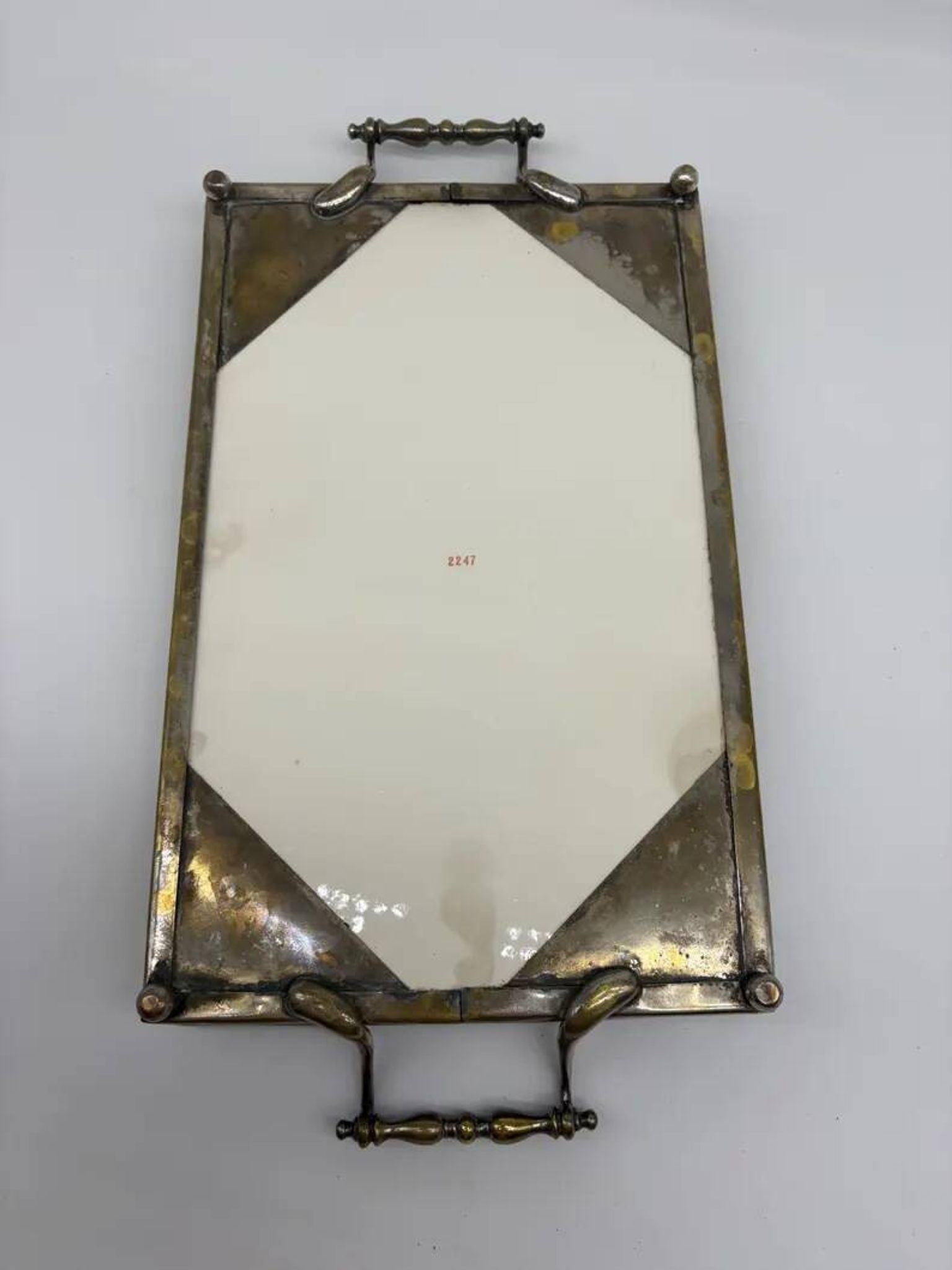 Service Plate WMF Jugendstil Art Nouveau Silver-Plated Galalithe Around 1905
