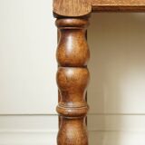 Raw solid wood shelf with 3 grooved levels