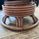 Pair of rotating rattan armchairs
