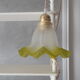 Small vintage green tulip walking lamp