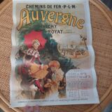 Old poster Chemin de Fer Auvergne Vichy Royat