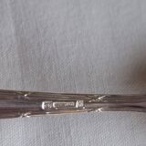 6 Christofle silver plated spoons, crossed ribbons