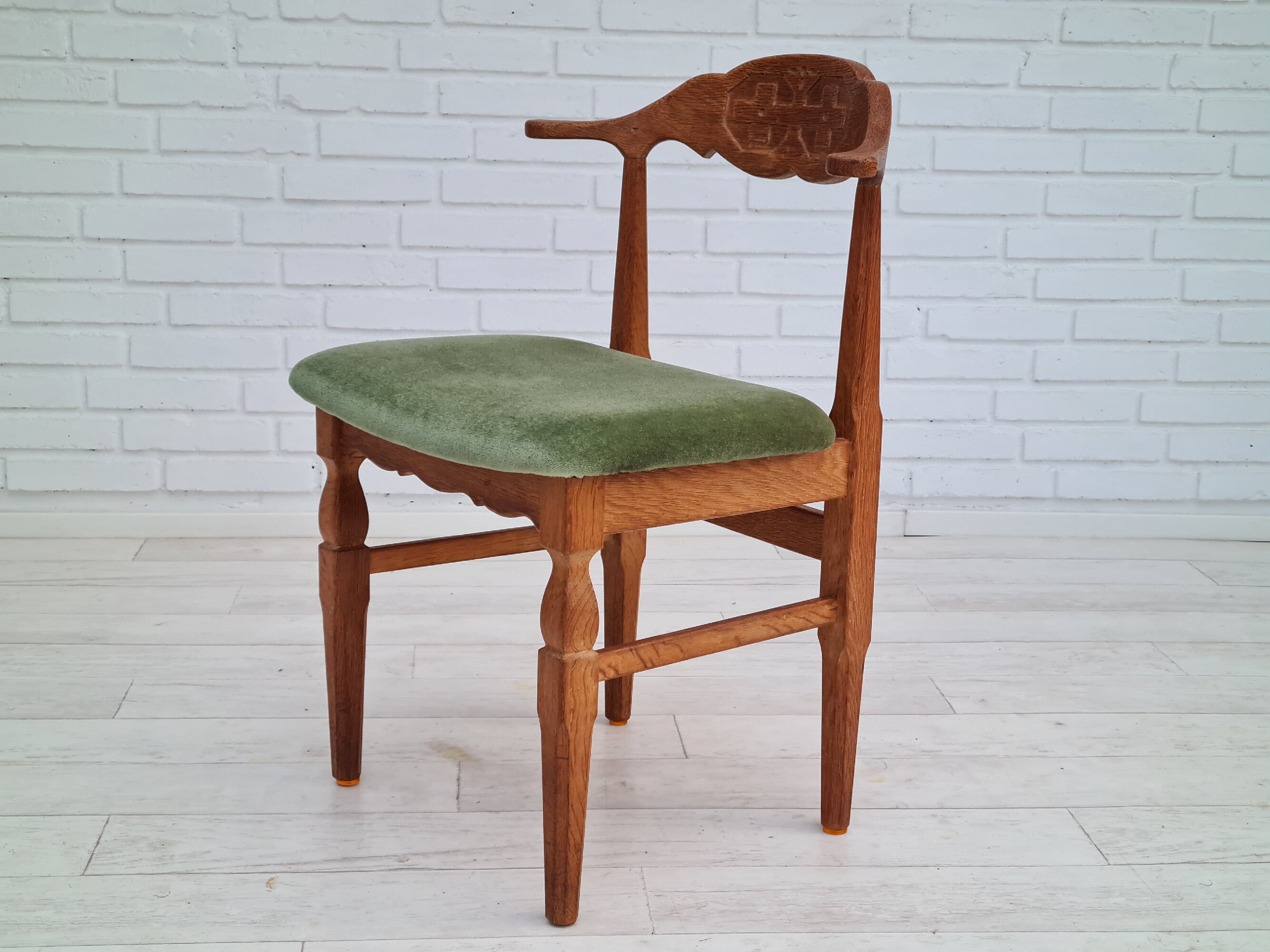 Danish design by Henning Kjærnulf, set of dining chairs, solid oak 70
