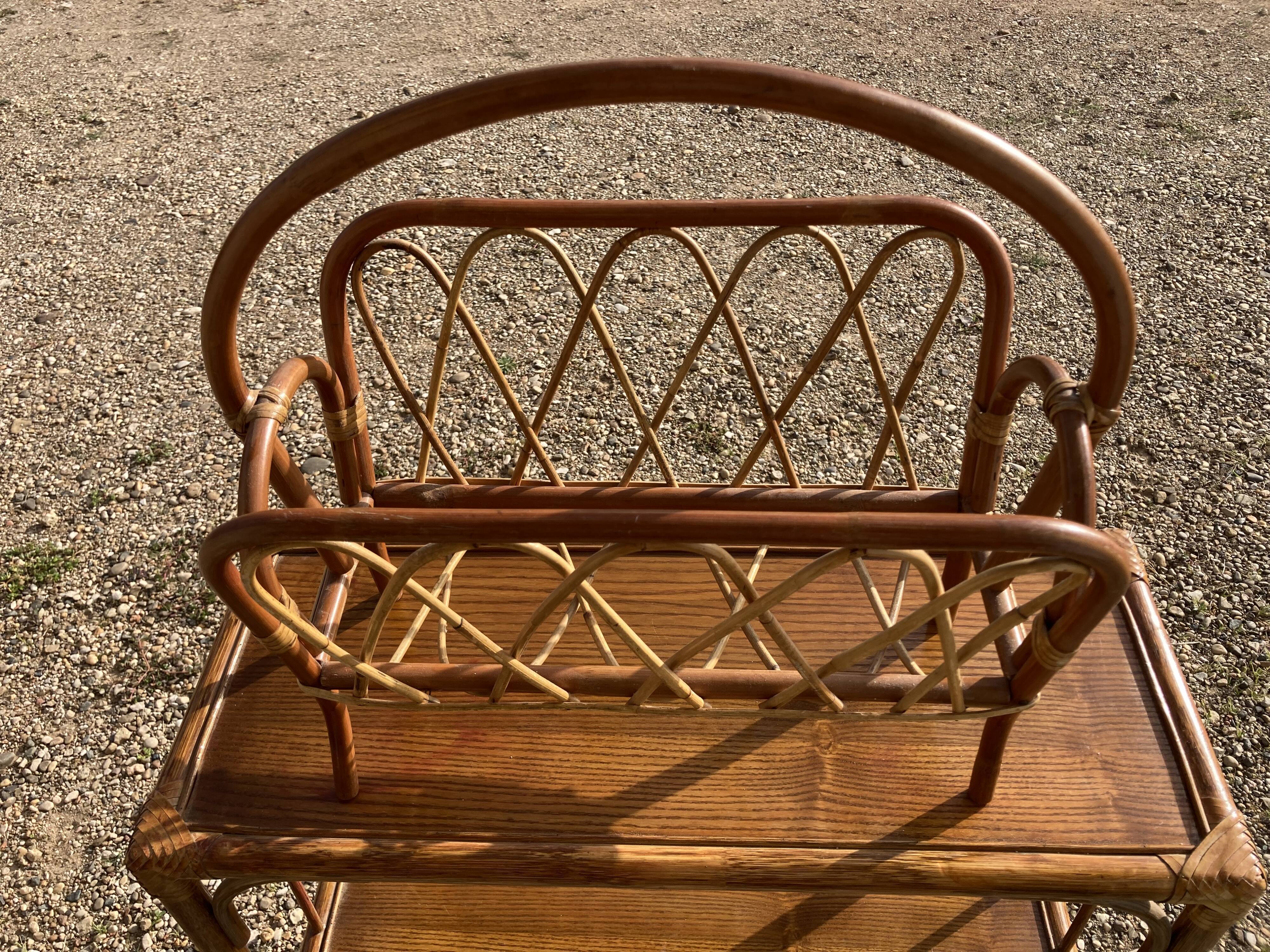 Rattan magazine door