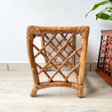 Vintage trundle tables in bamboo and rattan