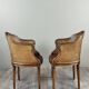 Pair of caned armchairs in Louis XVI style, 19th century