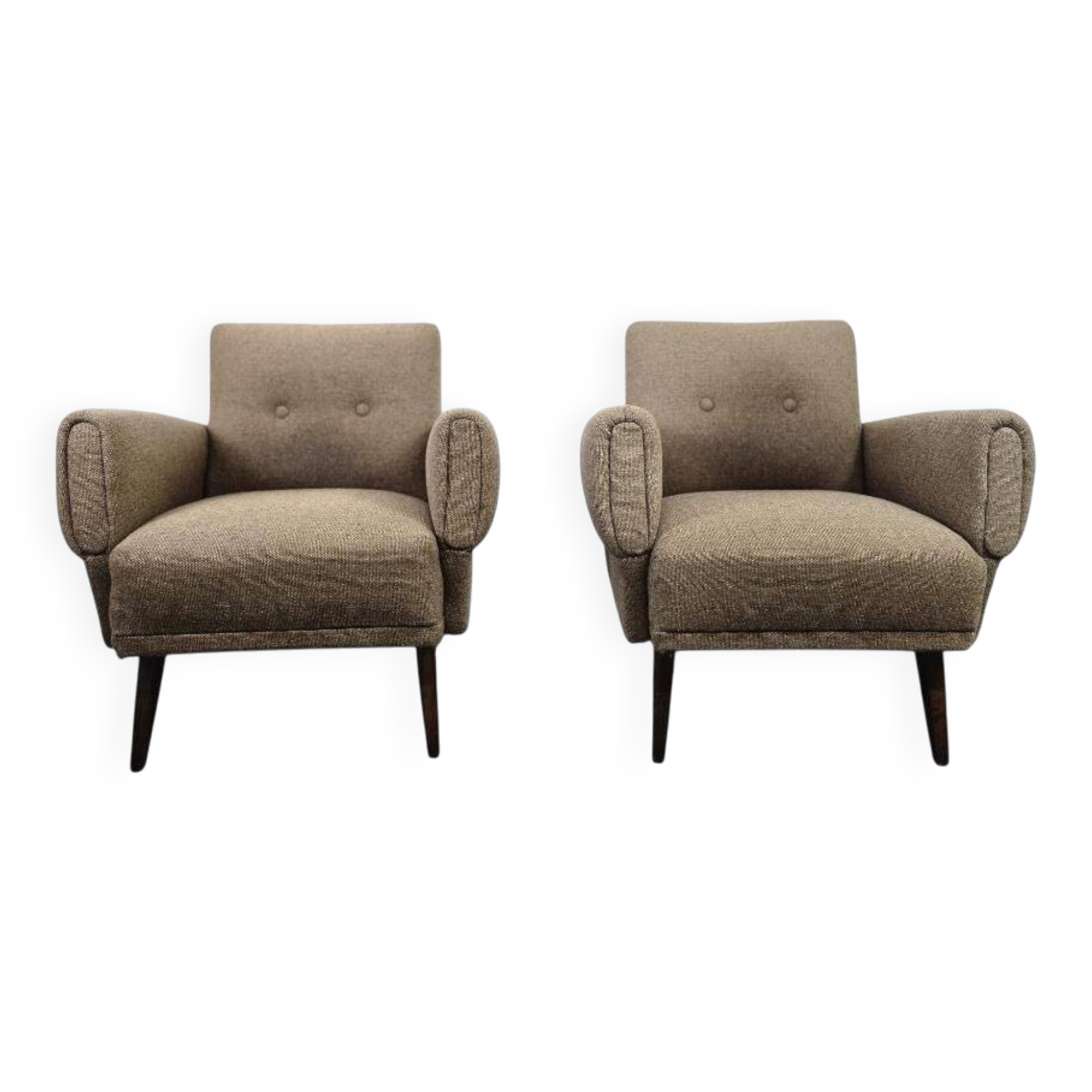 set of 2 vintage armchairs / individual armchairs / small armchairs