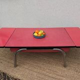 Red formica coffee table