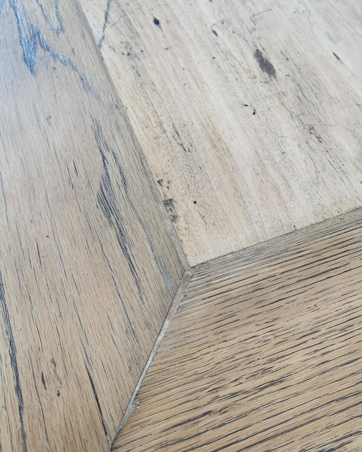 Old restored wooden desk