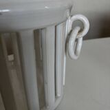 Moustier white neo-classic directoire pot cover 1950