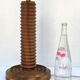 Vintage turned wood lamp base by Charles Dudouyt from the 1940s-1950s.