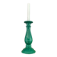 Vintage green ceramic candlestick