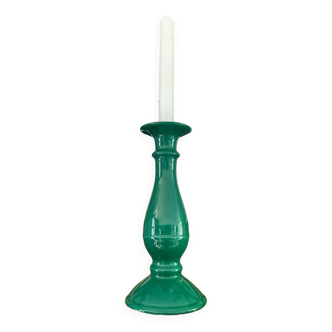 Vintage green ceramic candle holder