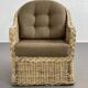Fauteuil cabriolet en rotin et osier