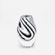 Murano Vase - Sommerso with Stripes - Black & White - 1990