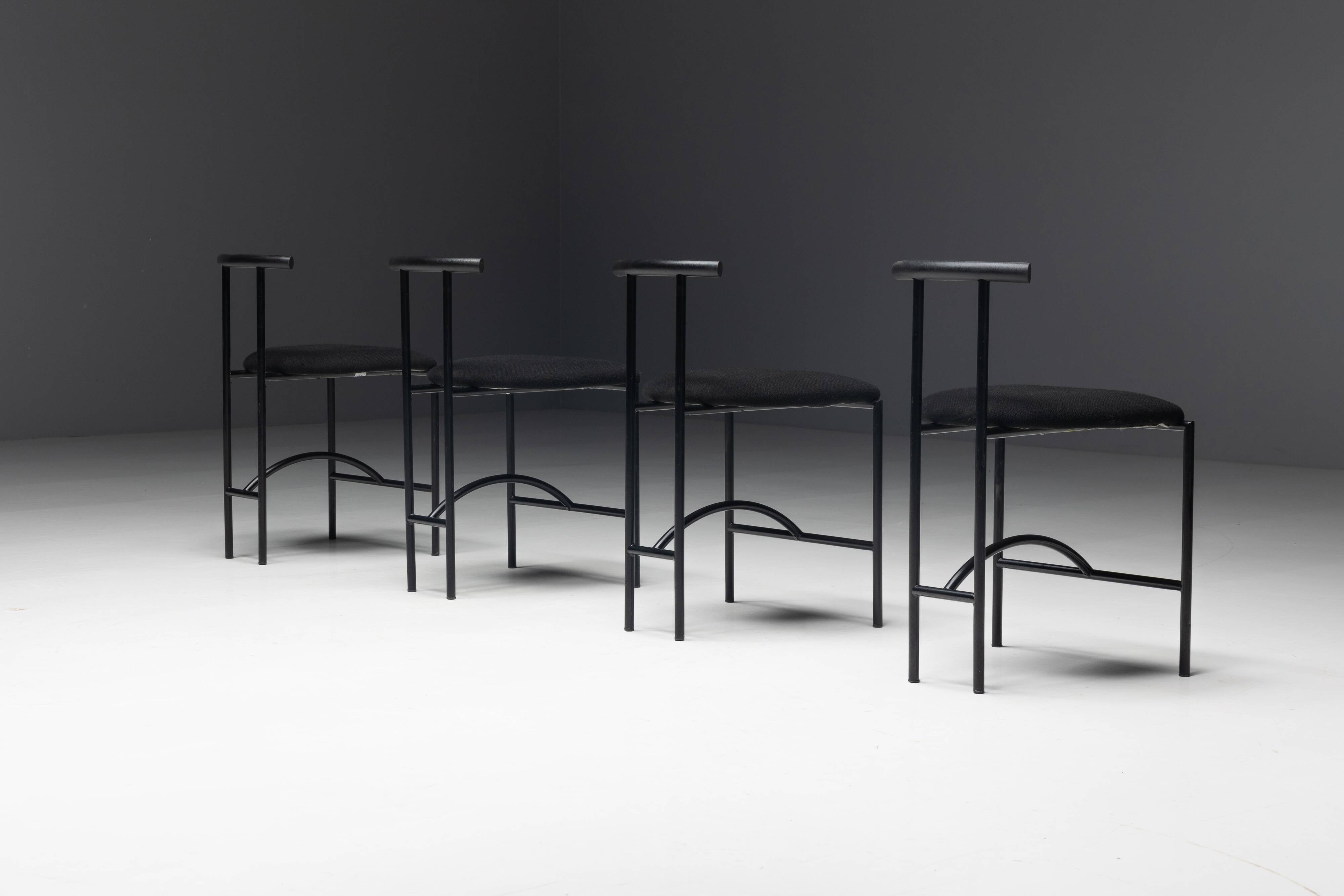 Postmodern "Tokyo" Dining Chairs by Rodney Kinsman for Bieffeplast, Italy, 1980s