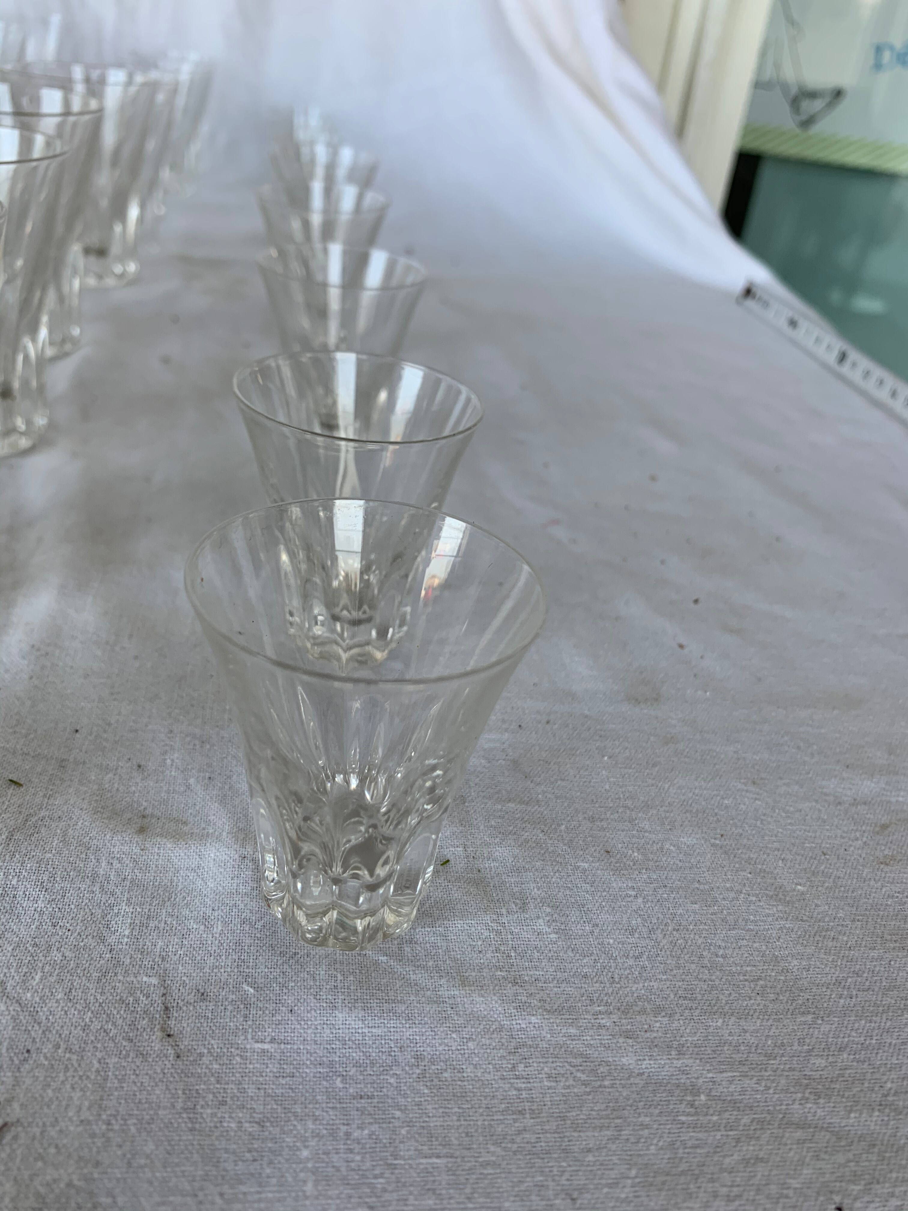 Série de 36 verres en cristal