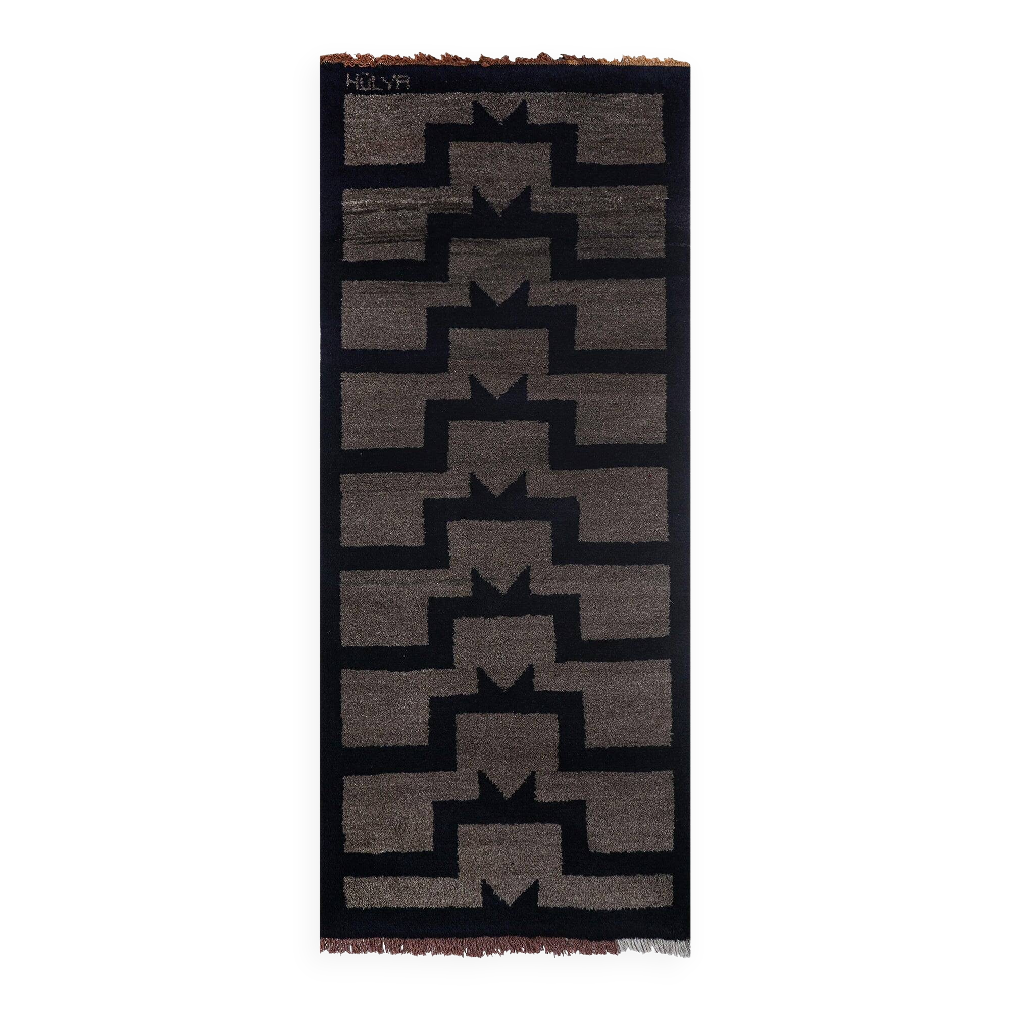 Vintage Turkish rug handmade 83x190 cm