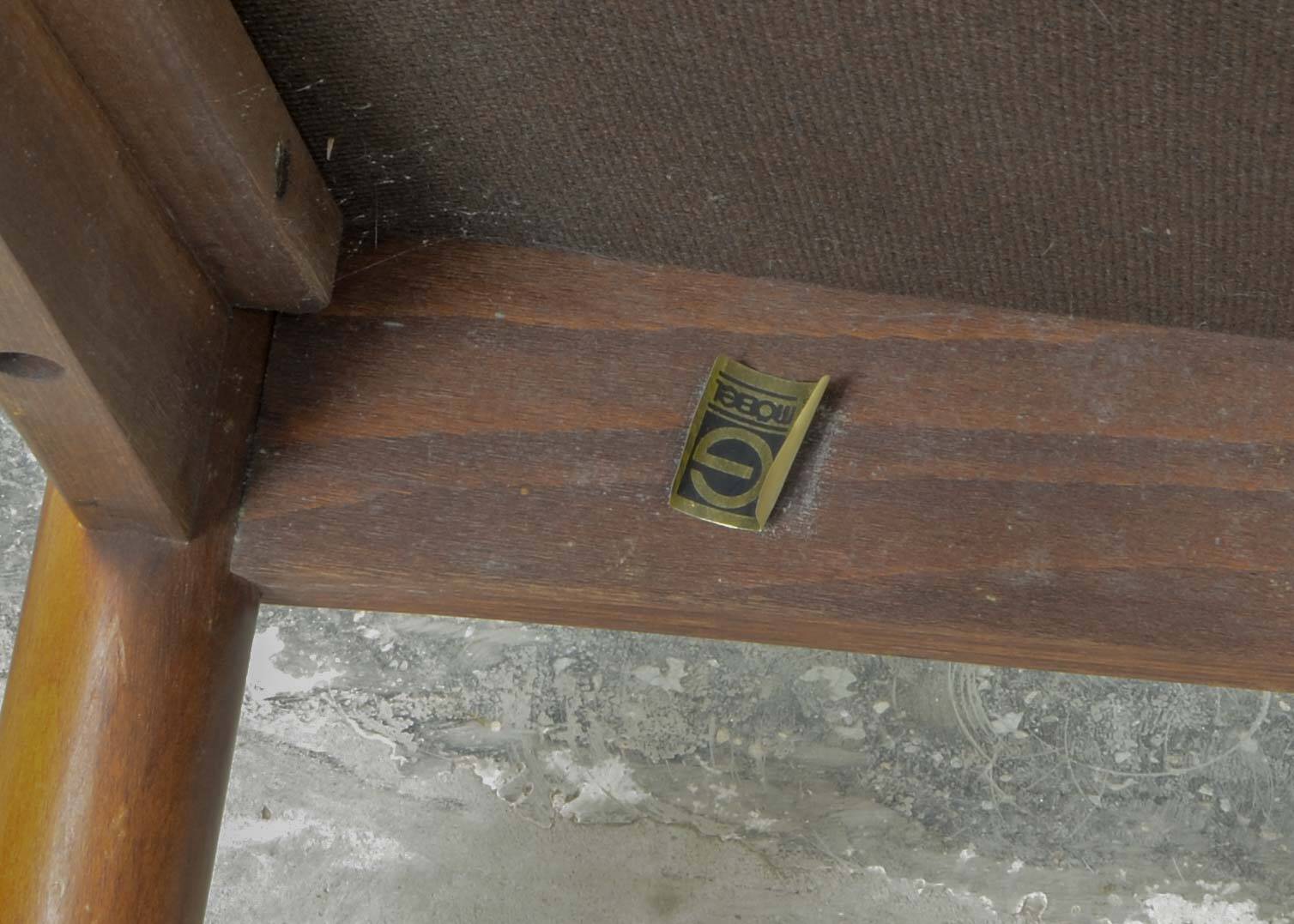 G-Möbel Chocolate Brown Leather Scandinavian Lounge Chair, Sweden, 1960s.