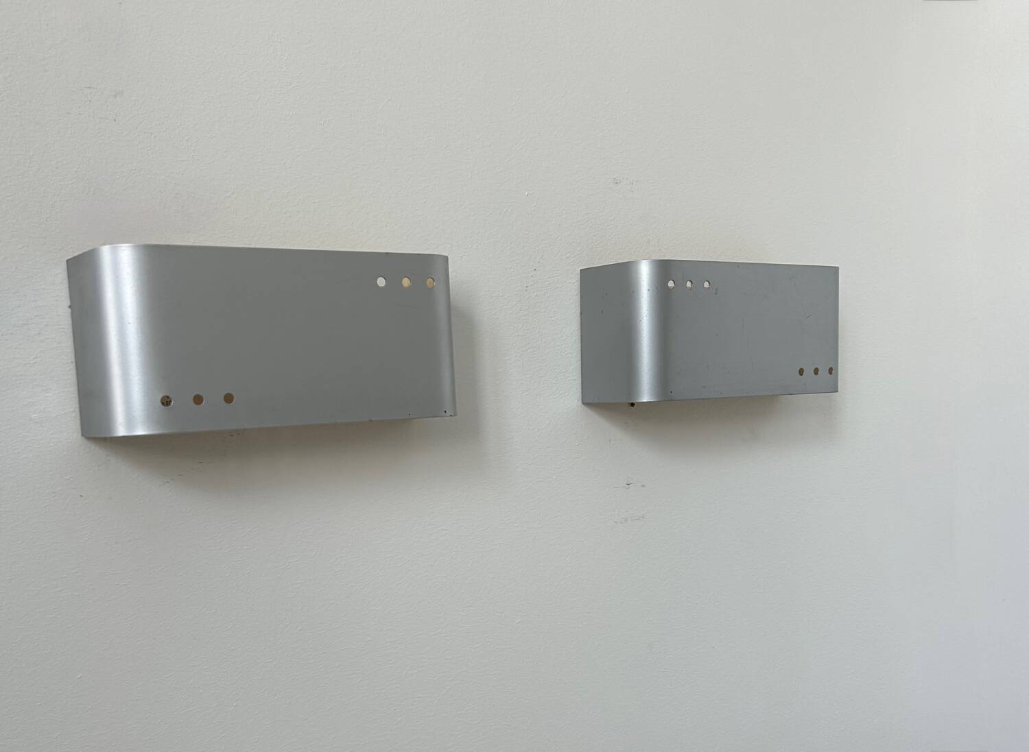 Pair of vintage wall lights, metal, France 1970