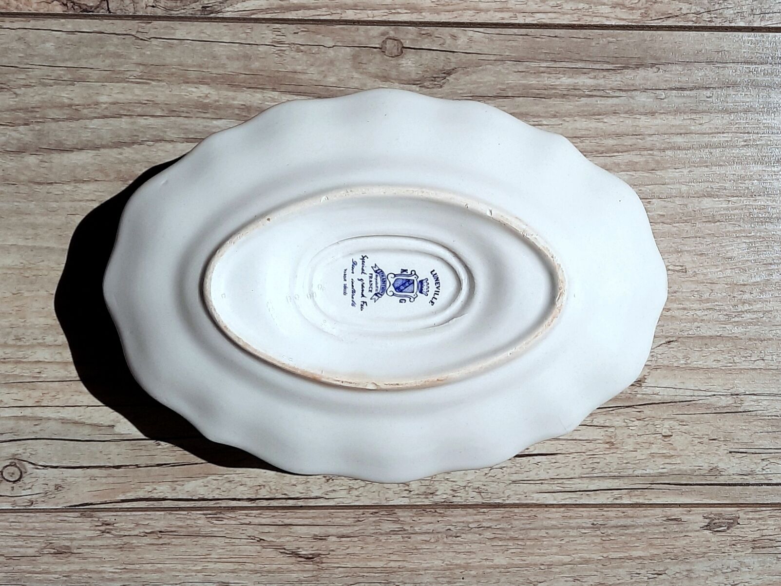 Lunéville - English Cottage - Presentation plate, Cup, Tray, Earthenware Saucière