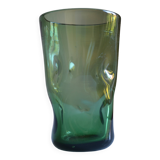 green glass vase Murano or Empoli Italy 1960