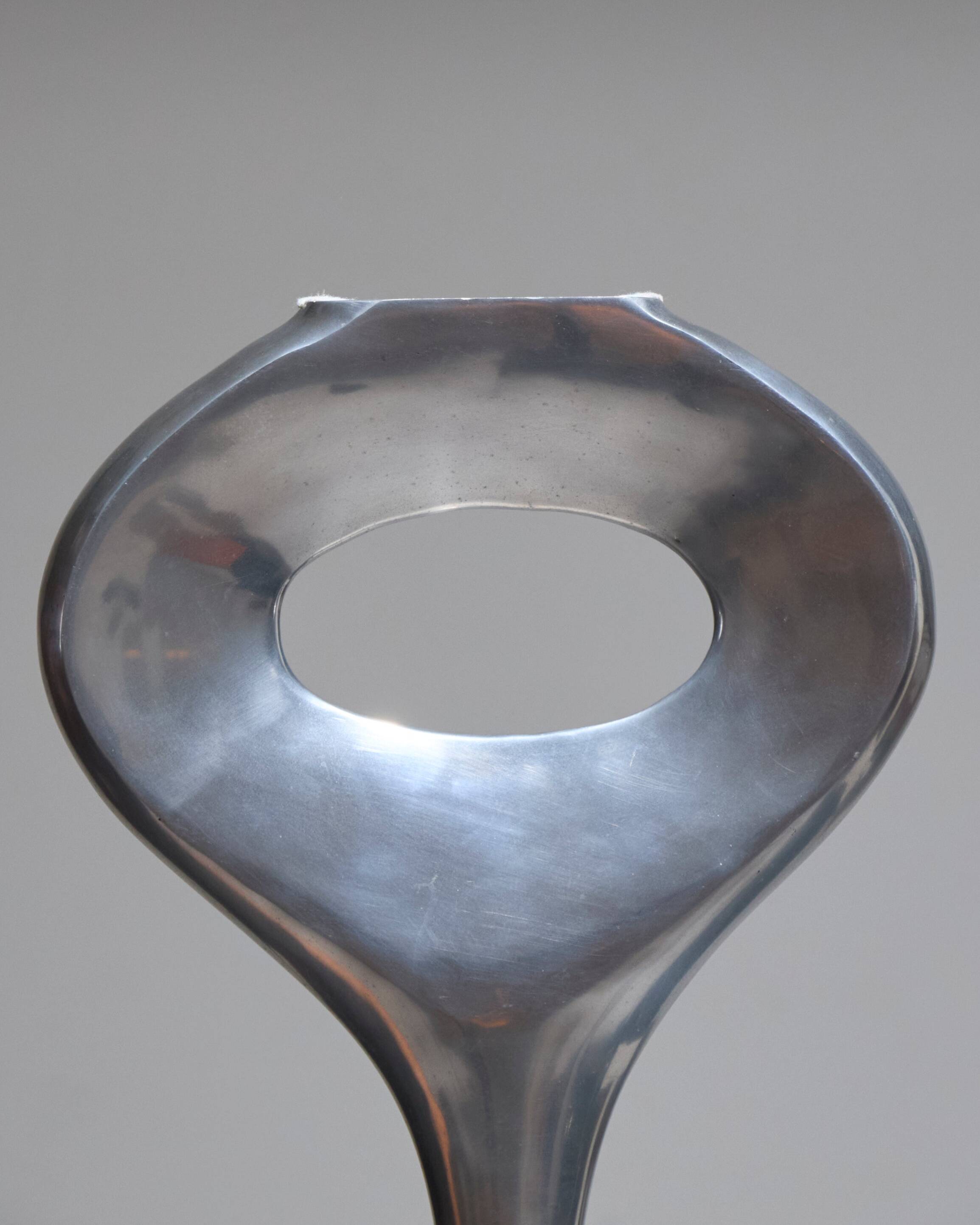Vase soliflore en métal, 1980s