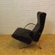 Tecno P40 chaise longue  , cuir noir