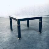 Vintage Postmodern Brushed Metal Coffee Table from Belgo Chrom / Dewulf Selection, 1980s