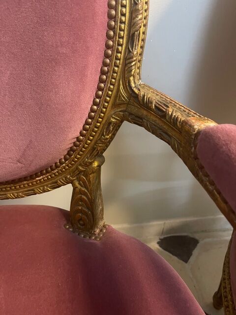 Pair of armchairs Louis XVI style Napoleon III