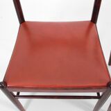 Suite of 4 Scandinavian chairs in Rio rosewood