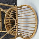 Armchair child wicker shell 70s