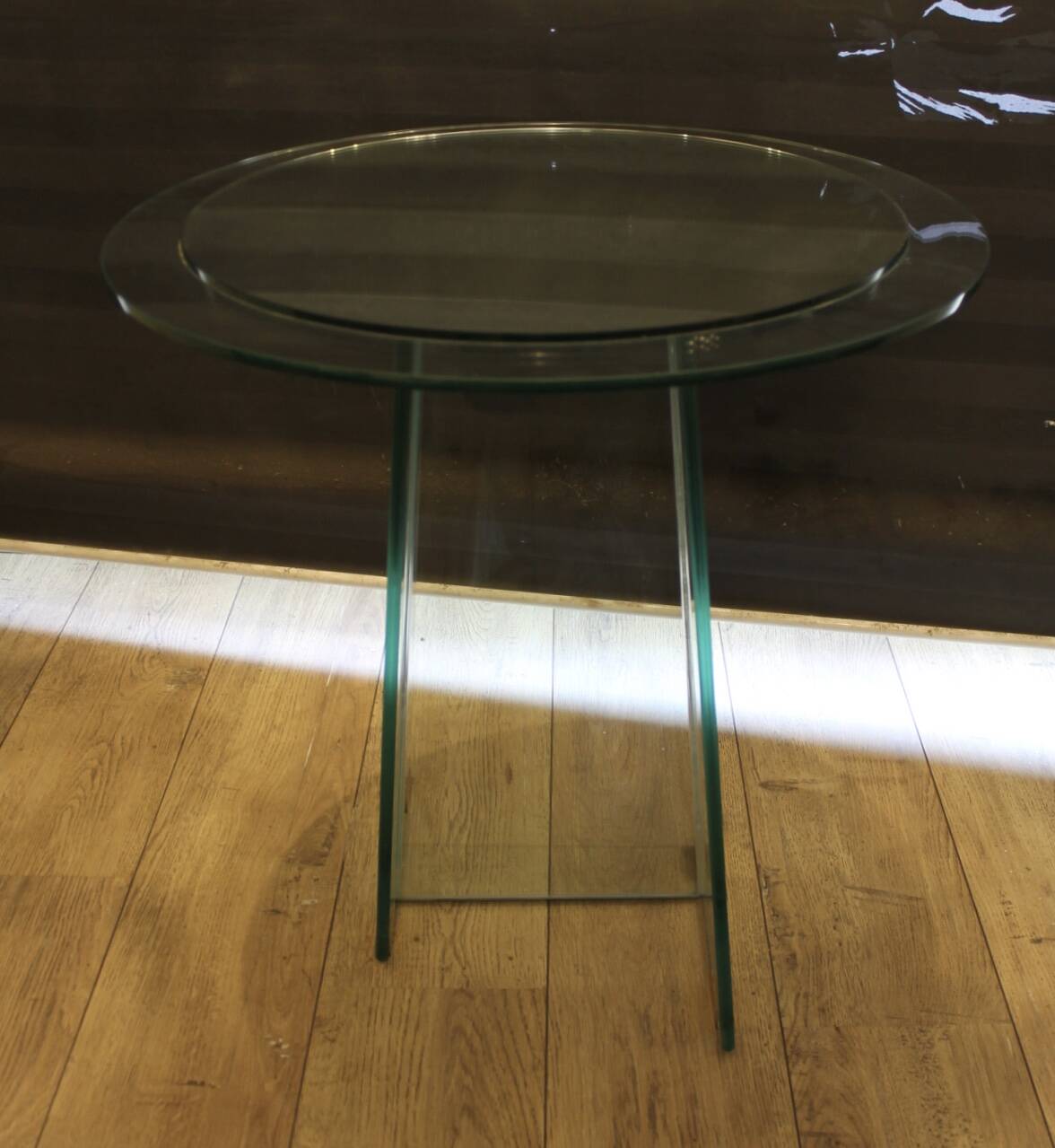 Glass gueridon, 1970