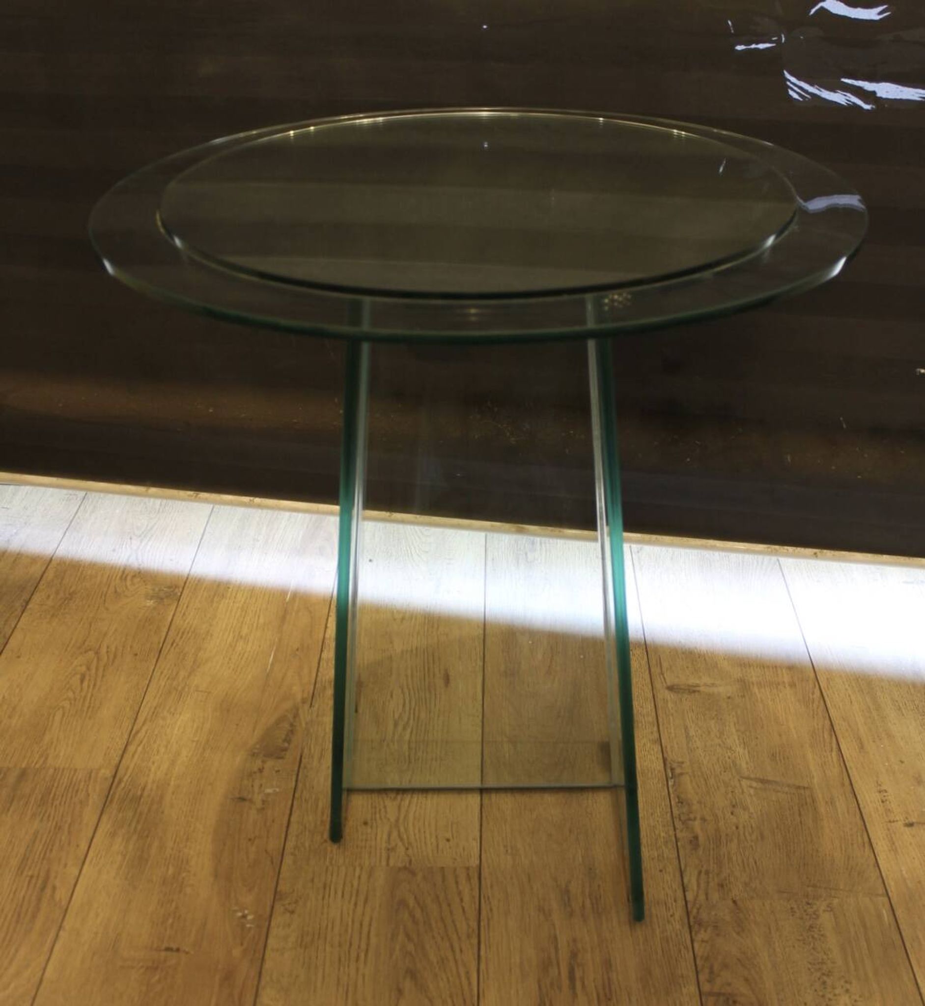 Glass gueridon, 1970