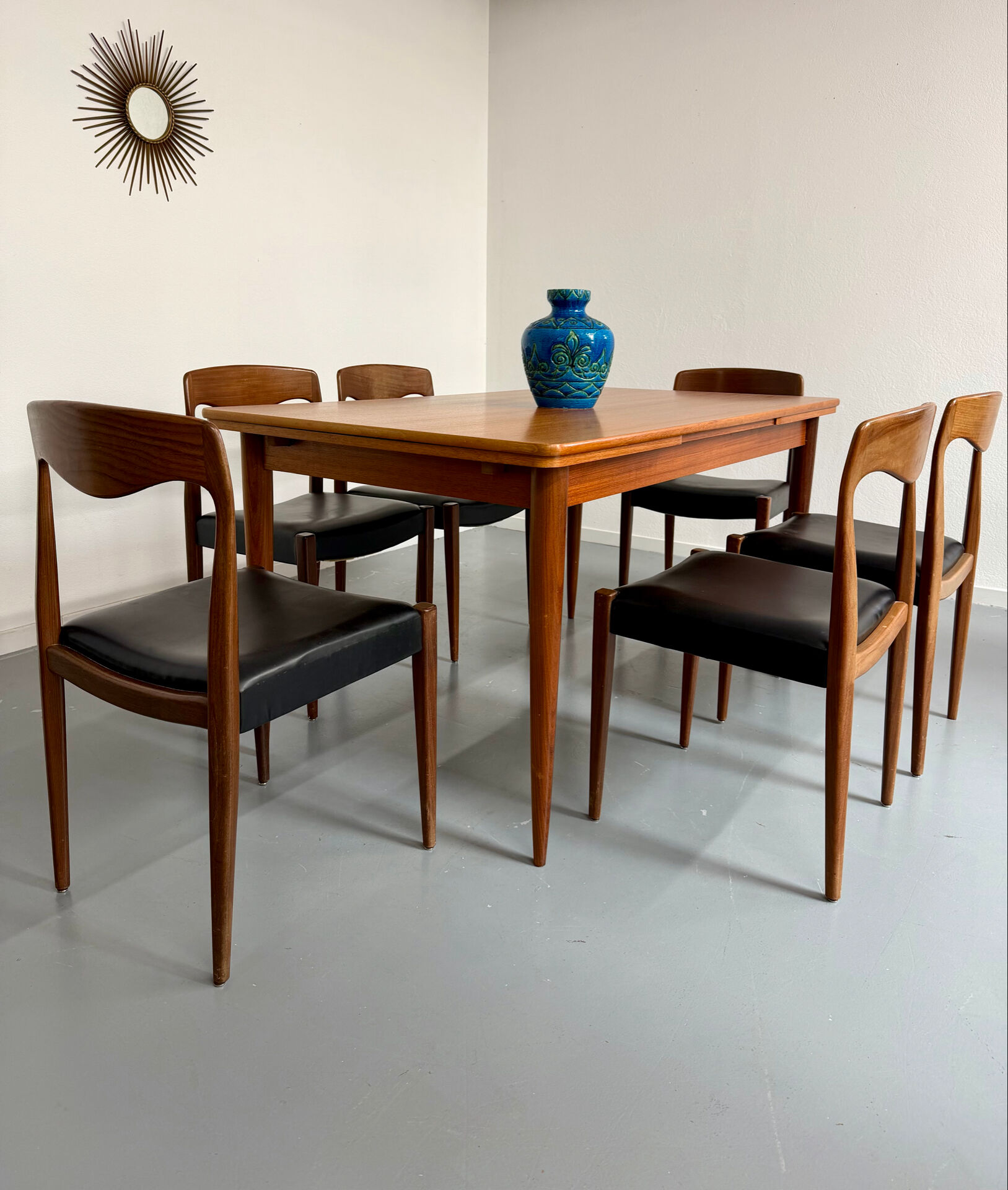Lot of 6 chairs model 71 Scandinavian design Niels Otto Møller teak an60