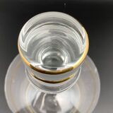 Art Deco strong alcohol service in opaque glass and gilding