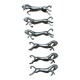 6 silver-plated knife rests