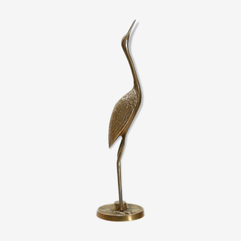 Vintage brass heron