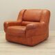 Fauteuil orange, design italien, années 1970, fabricant : Mimo Padova