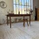 Beech and pine farmhouse table with spindle legs 170 cm