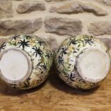 Pair of earthenware vases HBCM Montereau